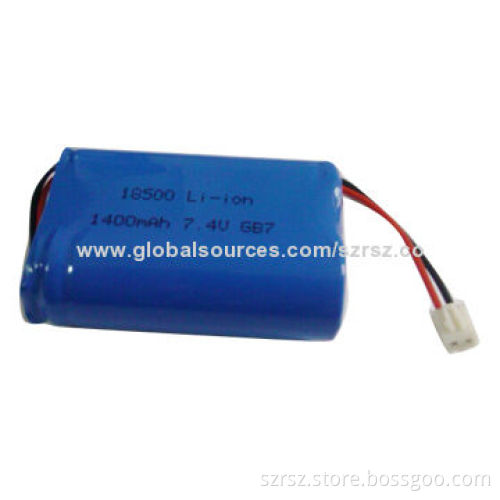Battery Pack with 7.4V, 1,400mAh Capacity